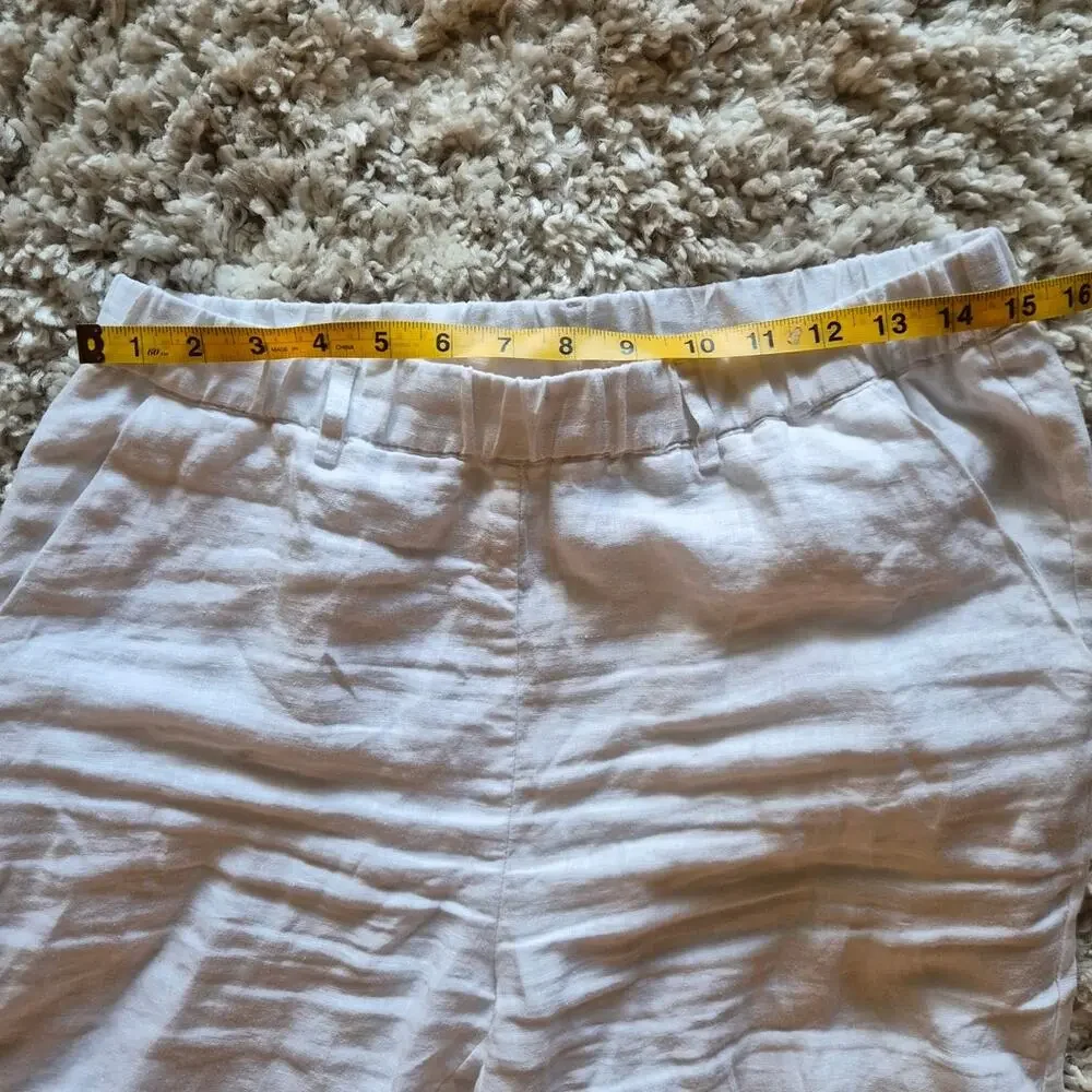 Quince 100% European Linen Pants in White
